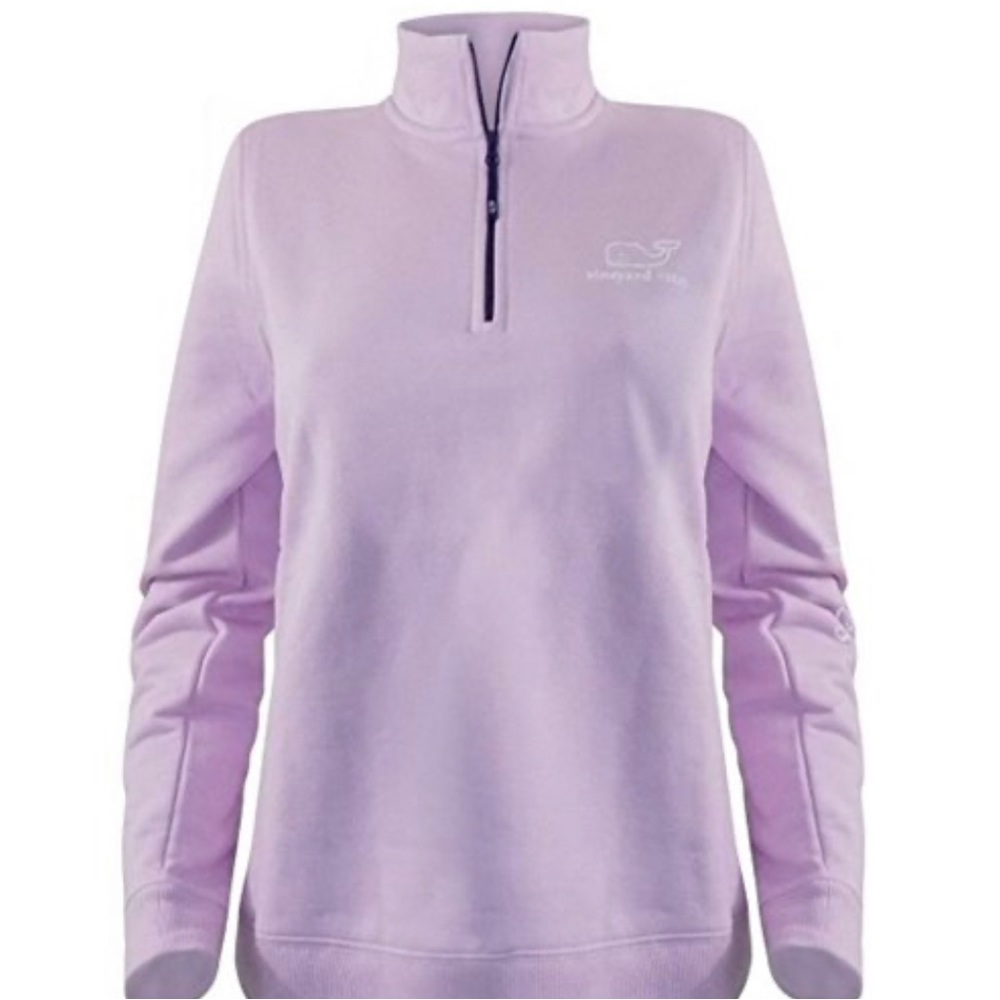 Vineyard Vines lavender quarter zip whale shep shirt